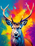 Stag in The Woods Art Canvas